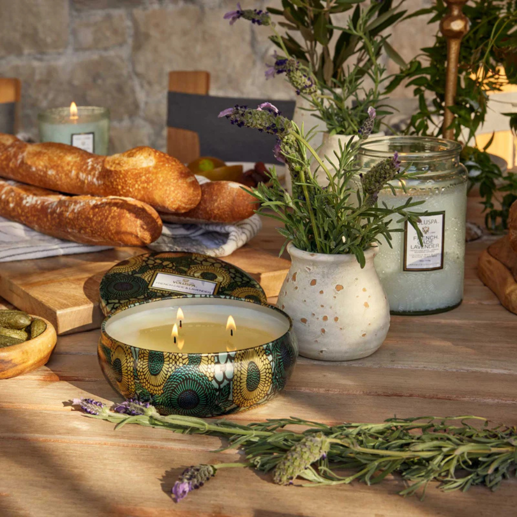 Voluspa French Cade & Lavender 3 Wick Tin