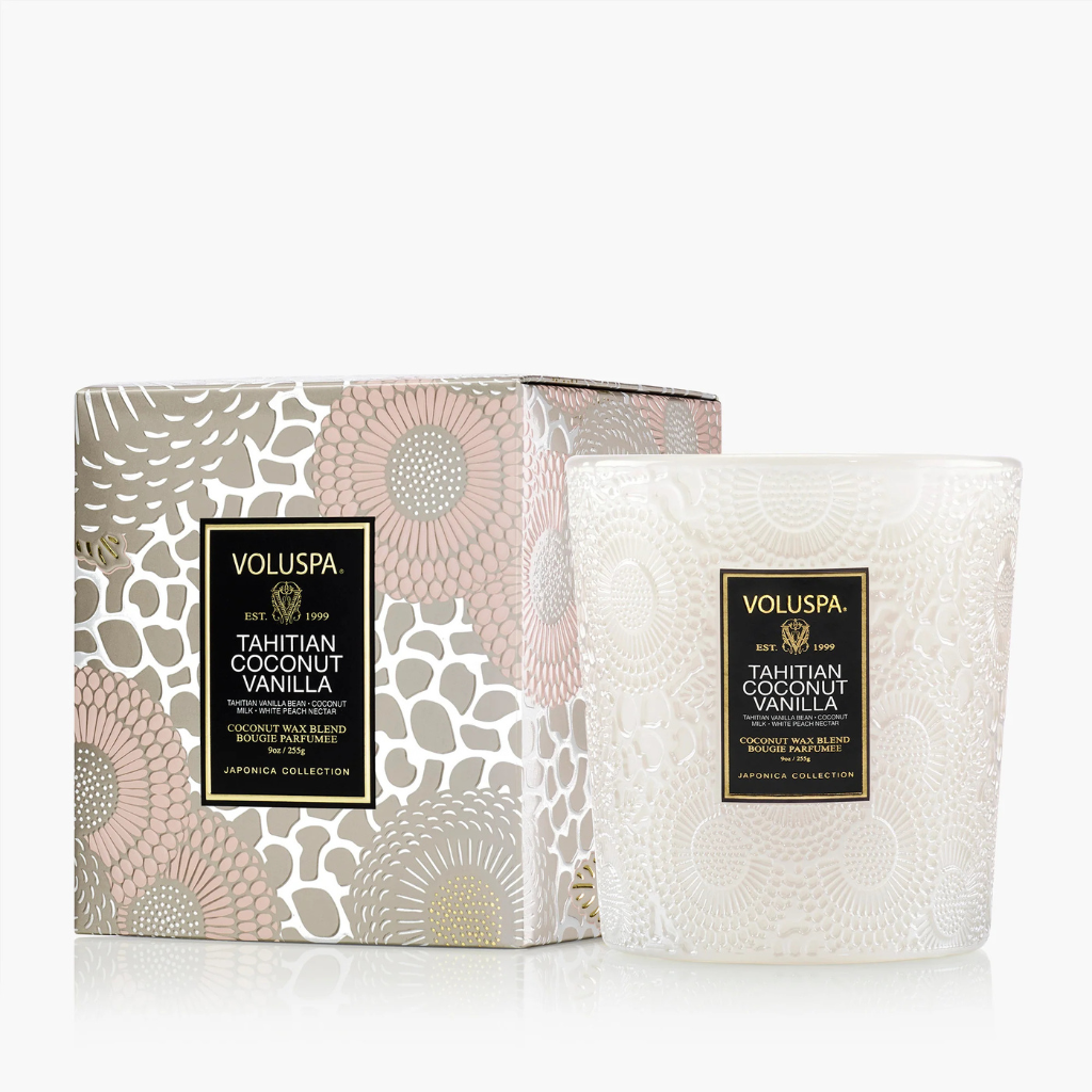 Voluspa Tahitian Coconut Vanilla Classic 9oz Candle