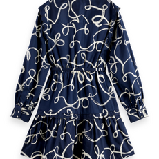 Scotch & Soda - Womenswear Scallop Trim Long Sleeve Mini Dress