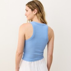 Marine Layer Lexi Rib Sun-In High Neck Crop Tank