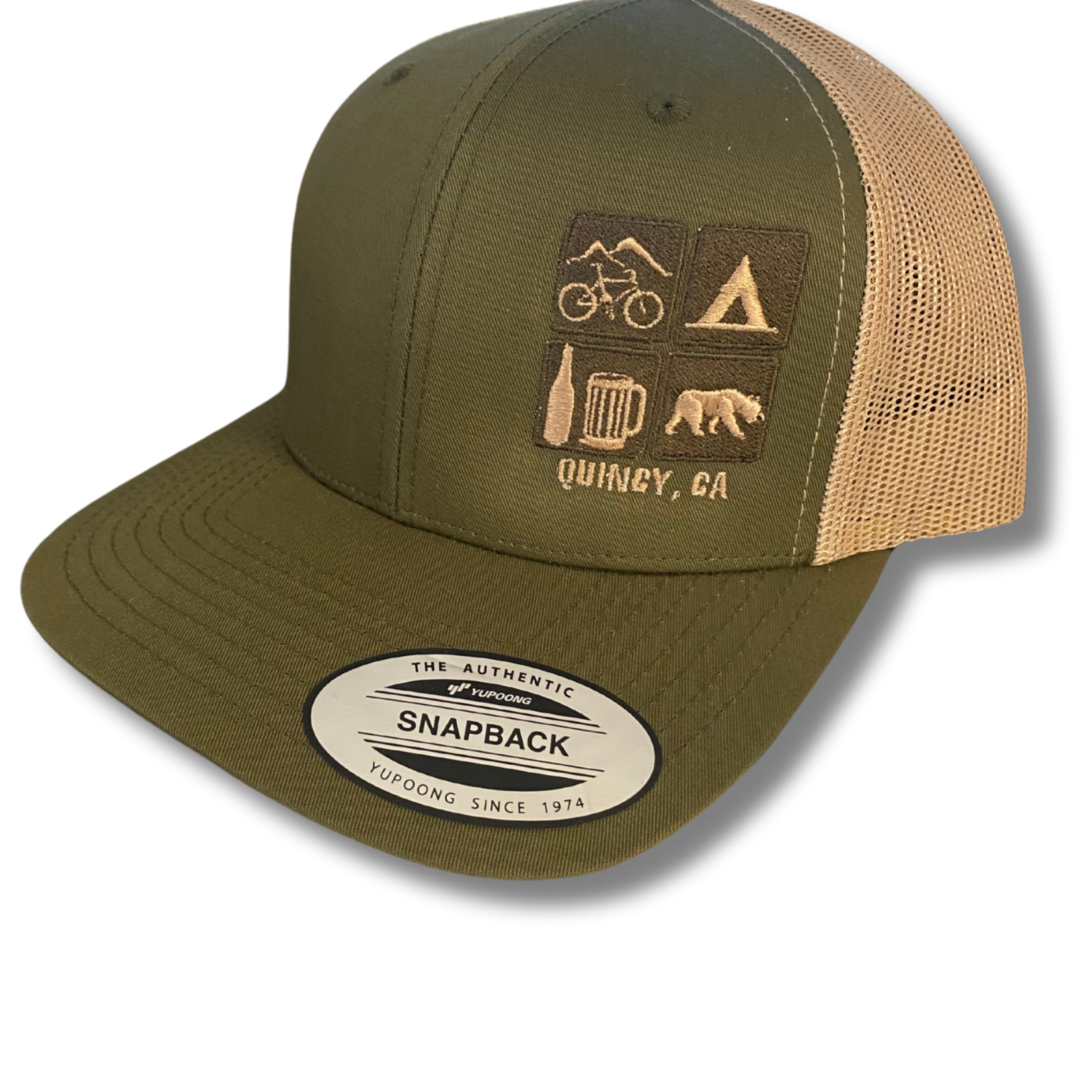 Yuba Expeditions 4 Square | Green Snapback Hat | Quincy