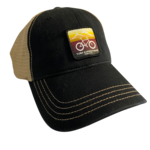 Yuba Expeditions HAT | Yuba Bike Maroon & Yellow | Black Khaki Washed Trucker