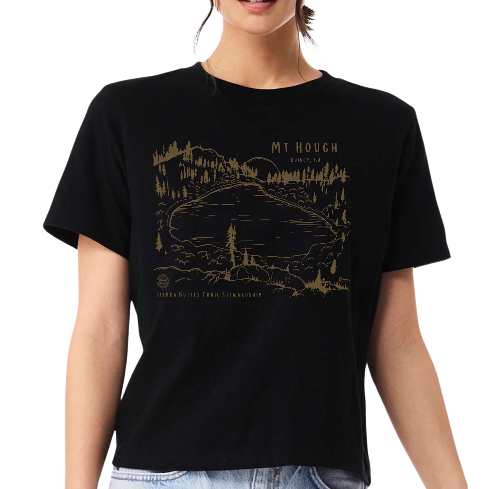 Sierra Buttes Trail Stewardship SHIRT | Mt Hough | Women's Boxy Tee