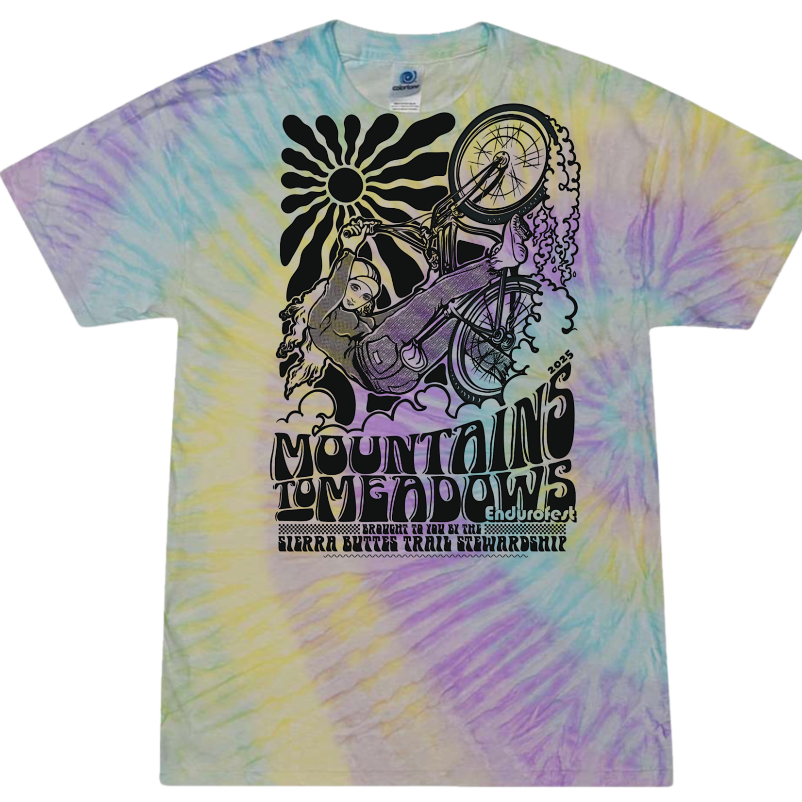 Sierra Buttes Trail Stewardship SHIRT | Mountains to Meadows Endurofest Tie Dye