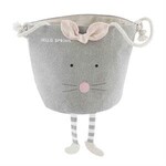 Mud Pie Natural Easter Bunny Basket- Gray