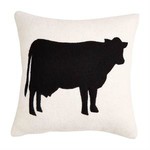 Mud Pie Felted Farm Pillow- Cow