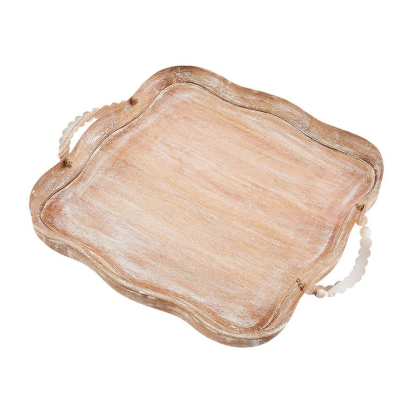 Mud Pie Scalloped Wood Tray