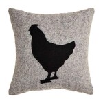 Mud Pie Felted Farm Pillow- Rooster