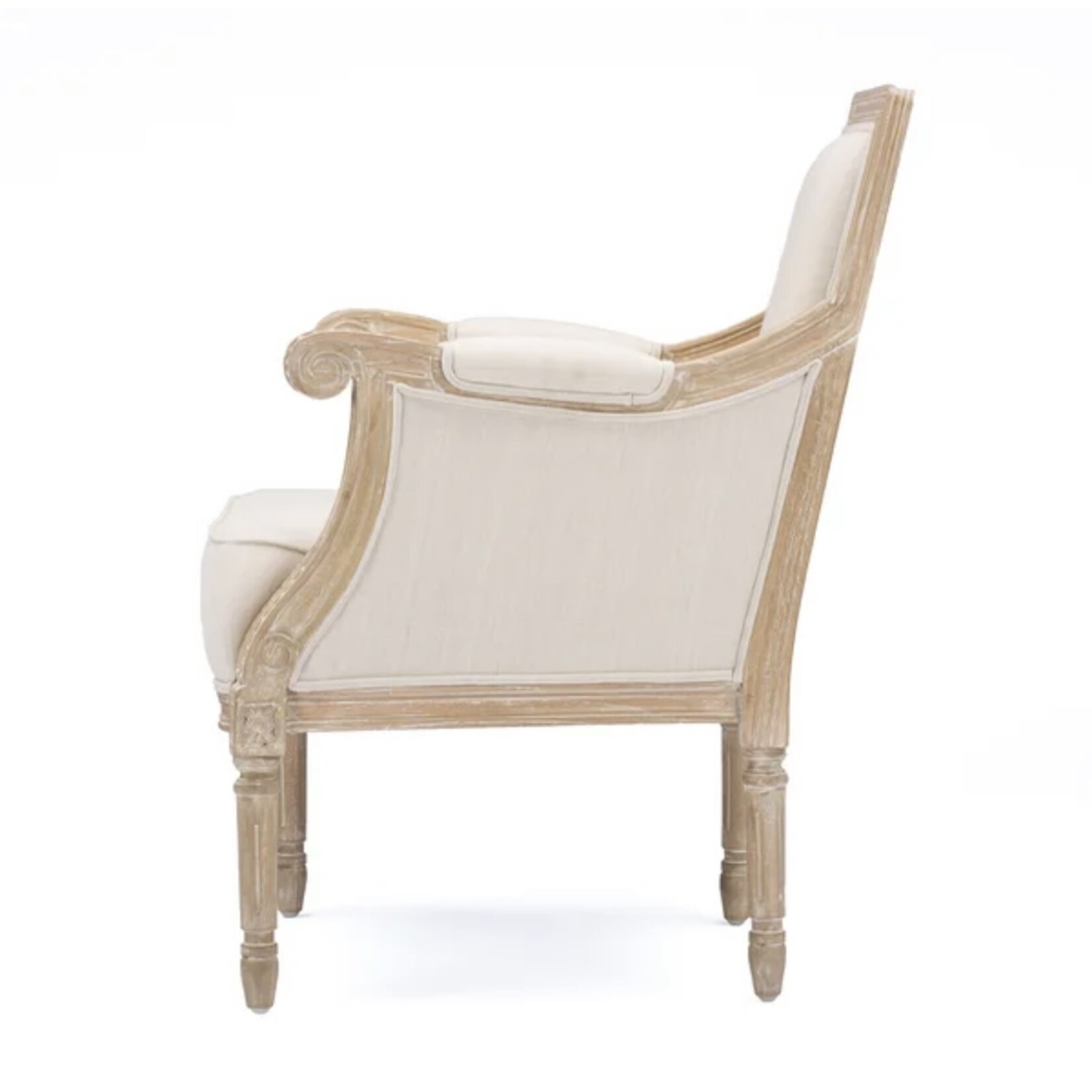 Moore House Elegant Oatmeal Accent Chair