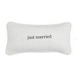 Mud Pie Just Married Mini Wedding Pillow