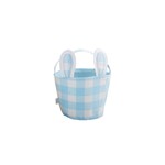Mud Pie Blue Gingham Check Canvas  Easter Basket