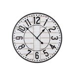 CBK Black & White Round Shiplap Wall Clock