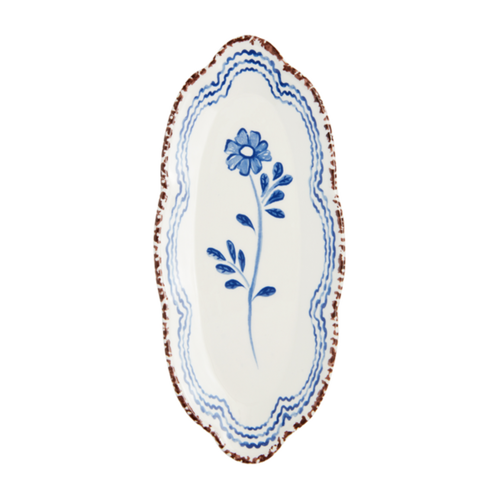 Mud Pie Single Blue Floral Everything Plate