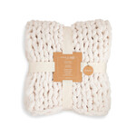 Demdaco Chunky Knit Throw Blanket - Cream
