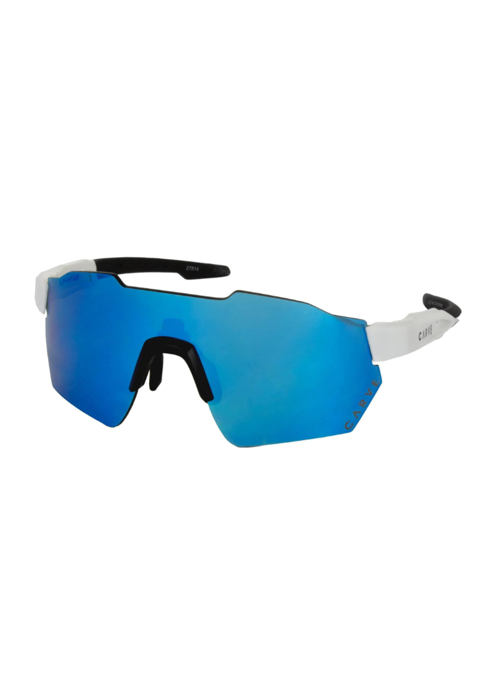 Carve Level Up Matt White Grey W/ Blue Lens Sunglasses