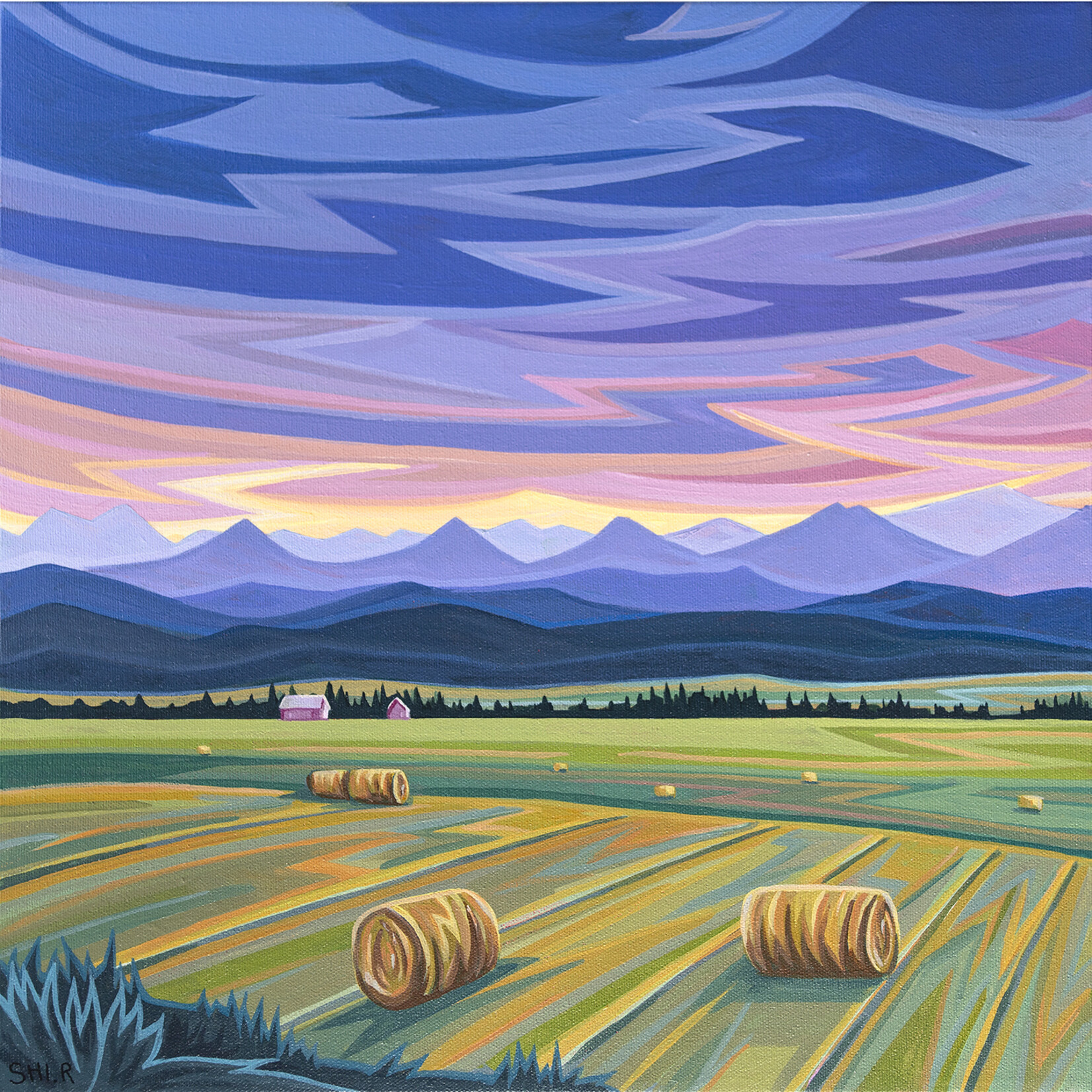 Ruolin Shi Rolling Foothills Diptych - 1of2 (Left)