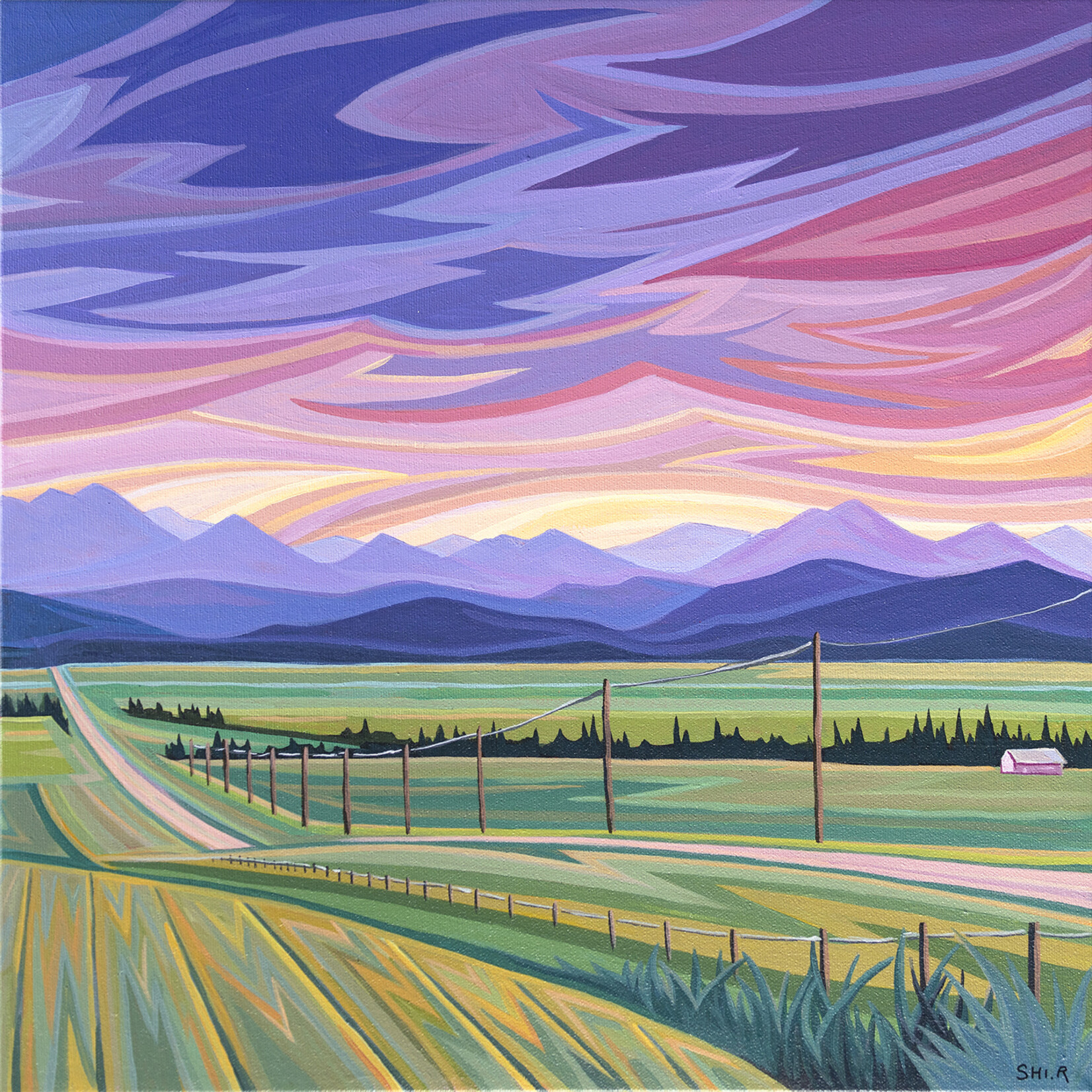 Ruolin Shi Rolling Foothills Diptych - 2of2 (Right)