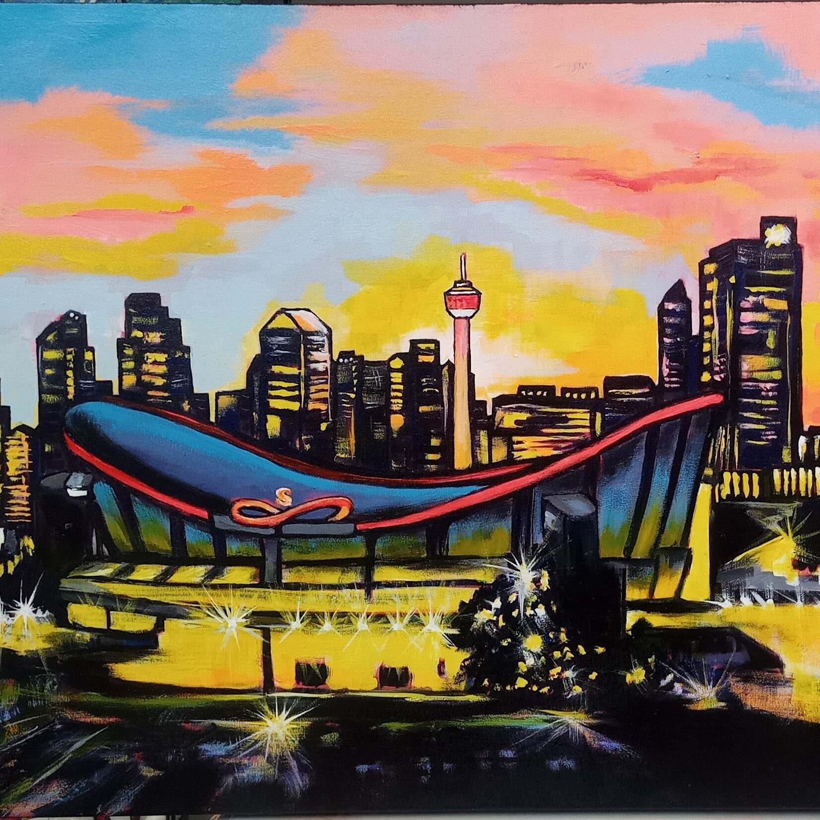 Viviana Pacheco Saddledome dusk in the City