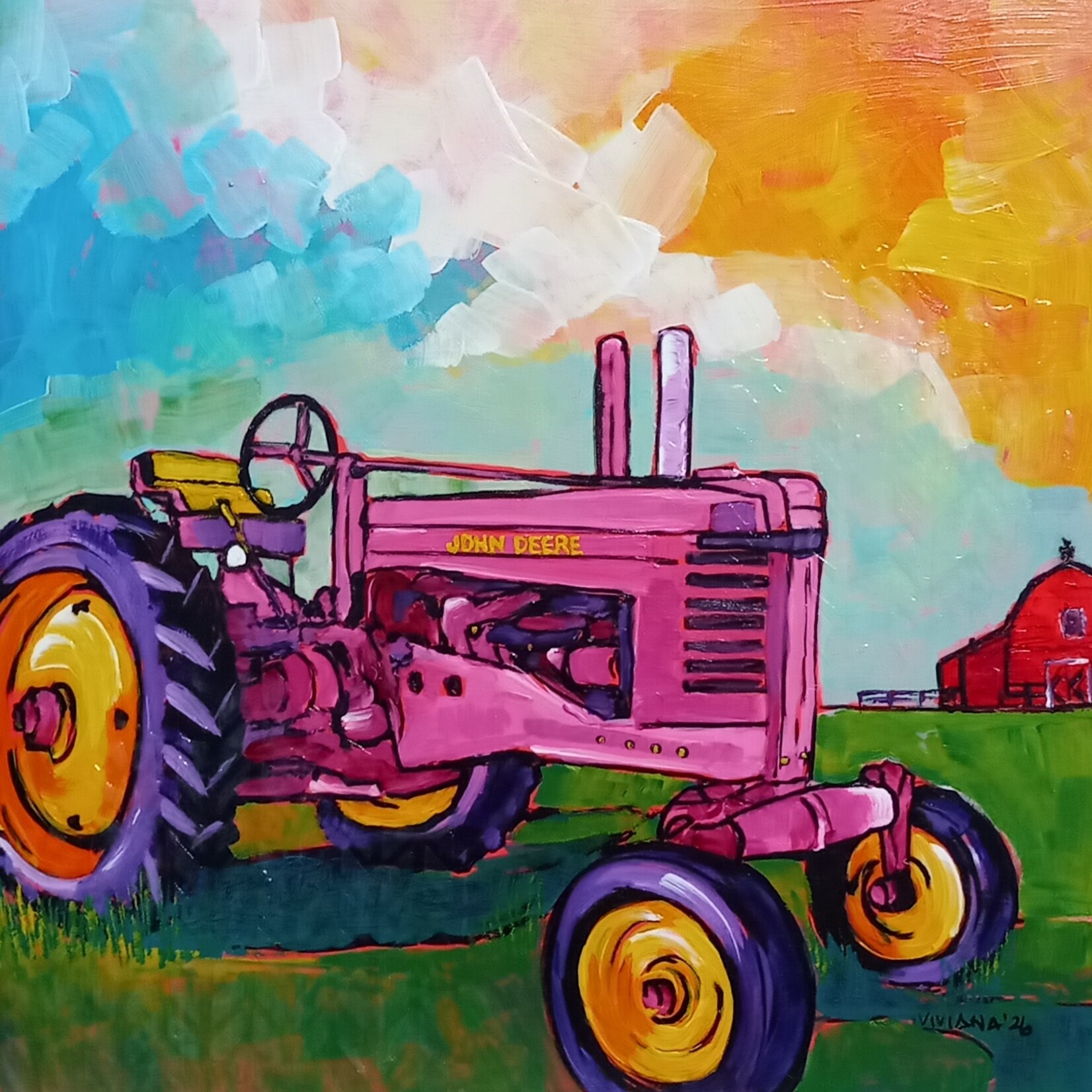 Viviana Pacheco John Deere Pink Rocks