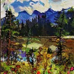 Janice Mather One Summer Day - Three Sisters Canmore