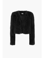 Adelyn Rae Faux Fur Cropped Coat