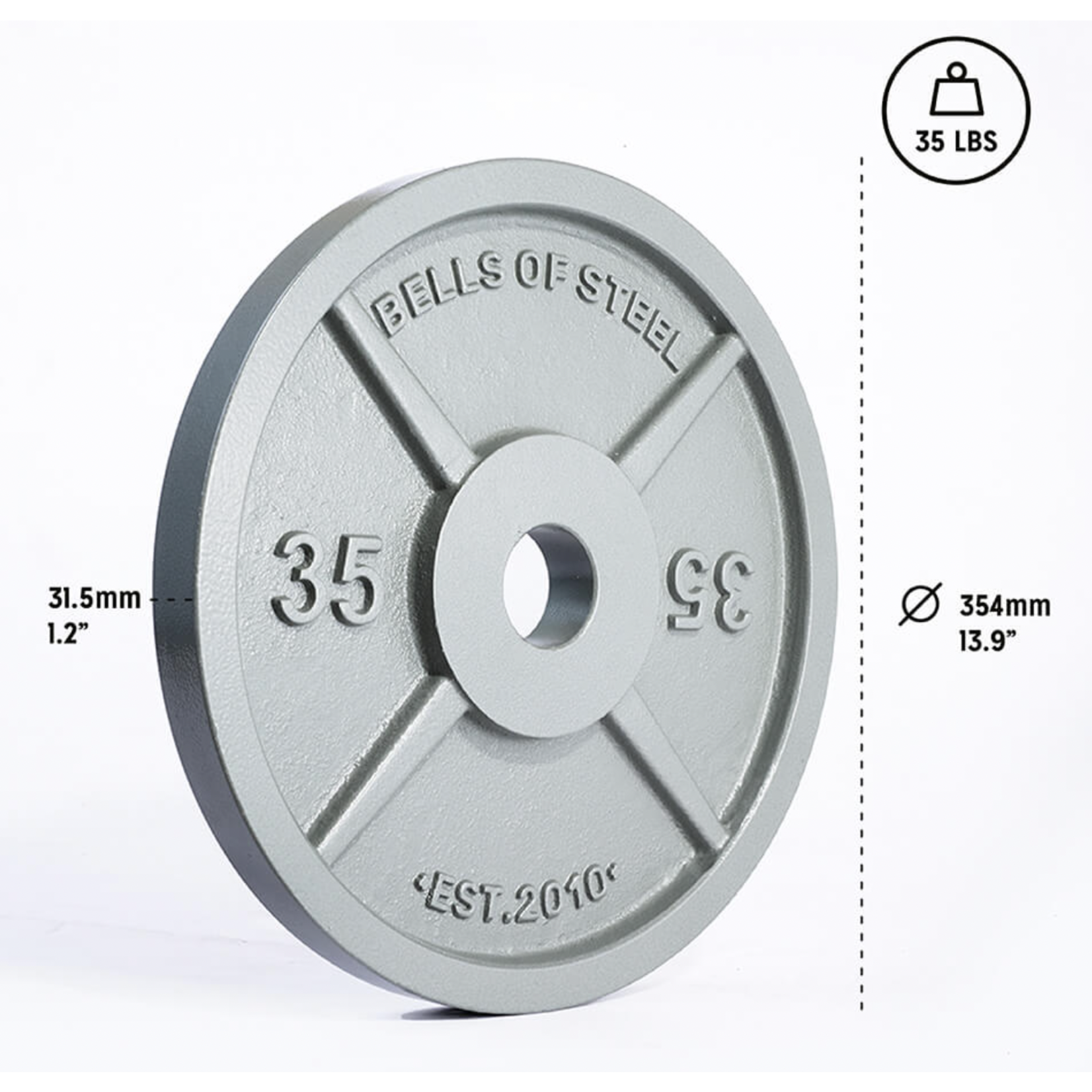 Bells Of Steel BOS Machined Iron Olympic Weight Plates