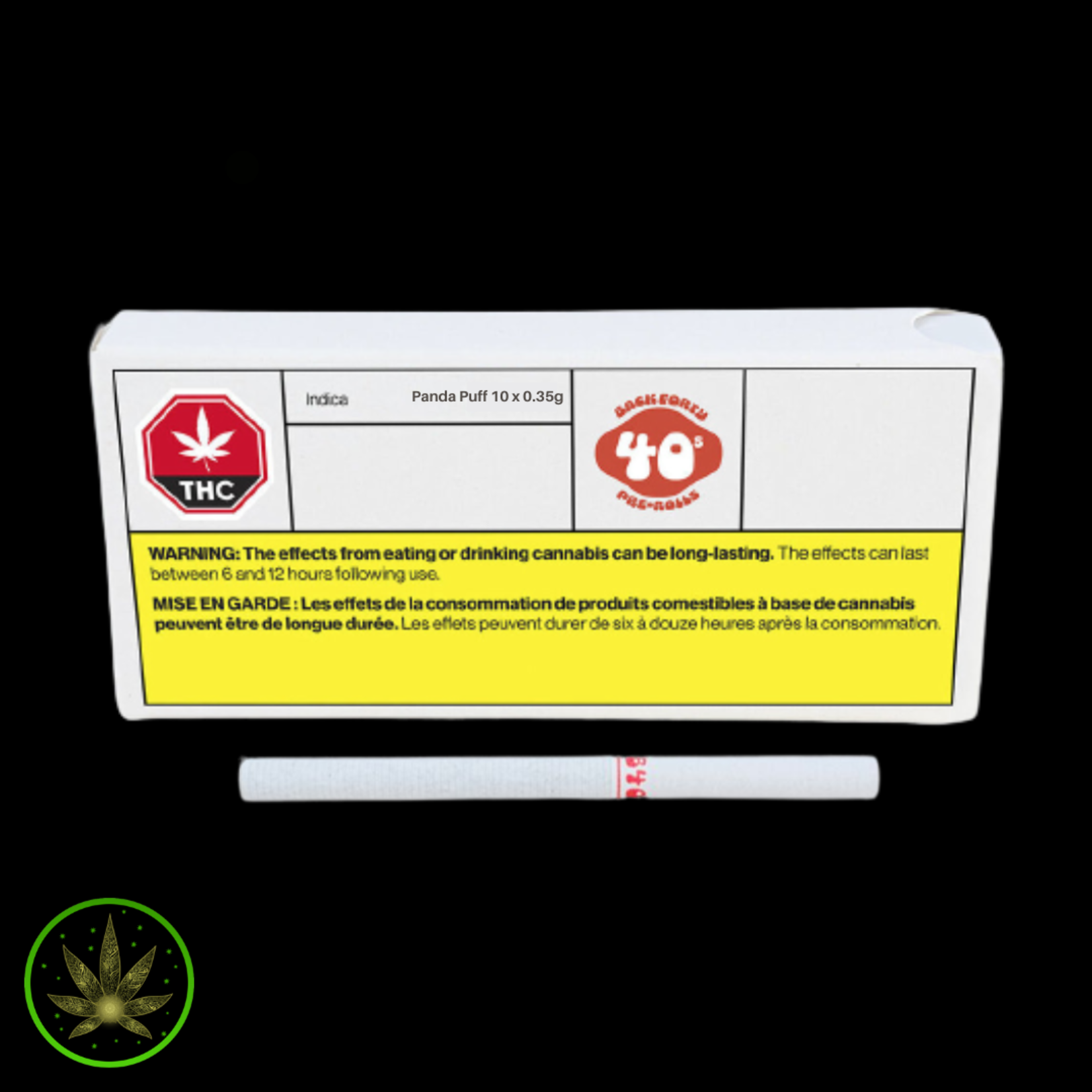 Panda Puff, Back Forty (10x0.35g) PreRolls Celestial Buds