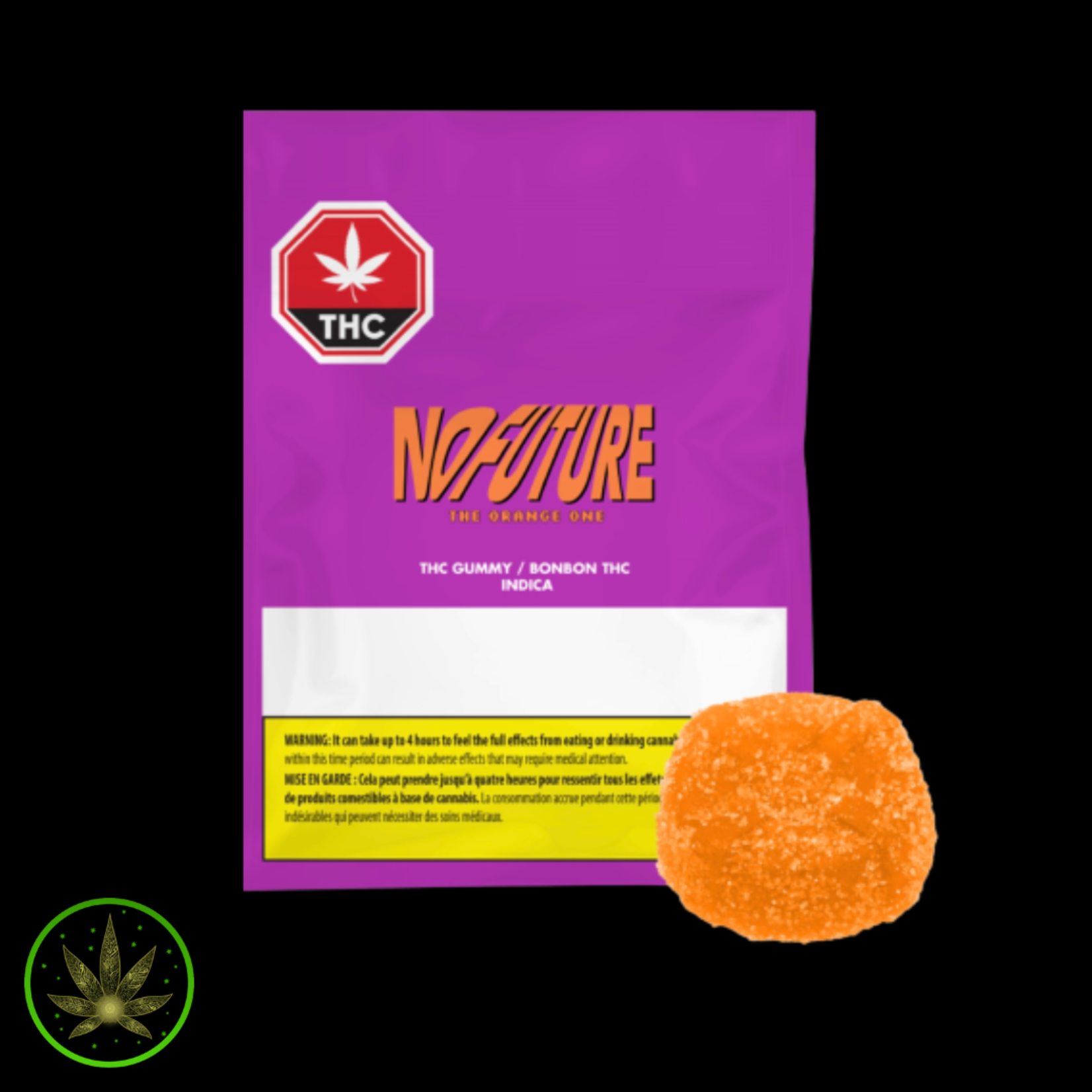 Indiva Orange Indica THC 10mg, No Future (1/pk) Soft Chew