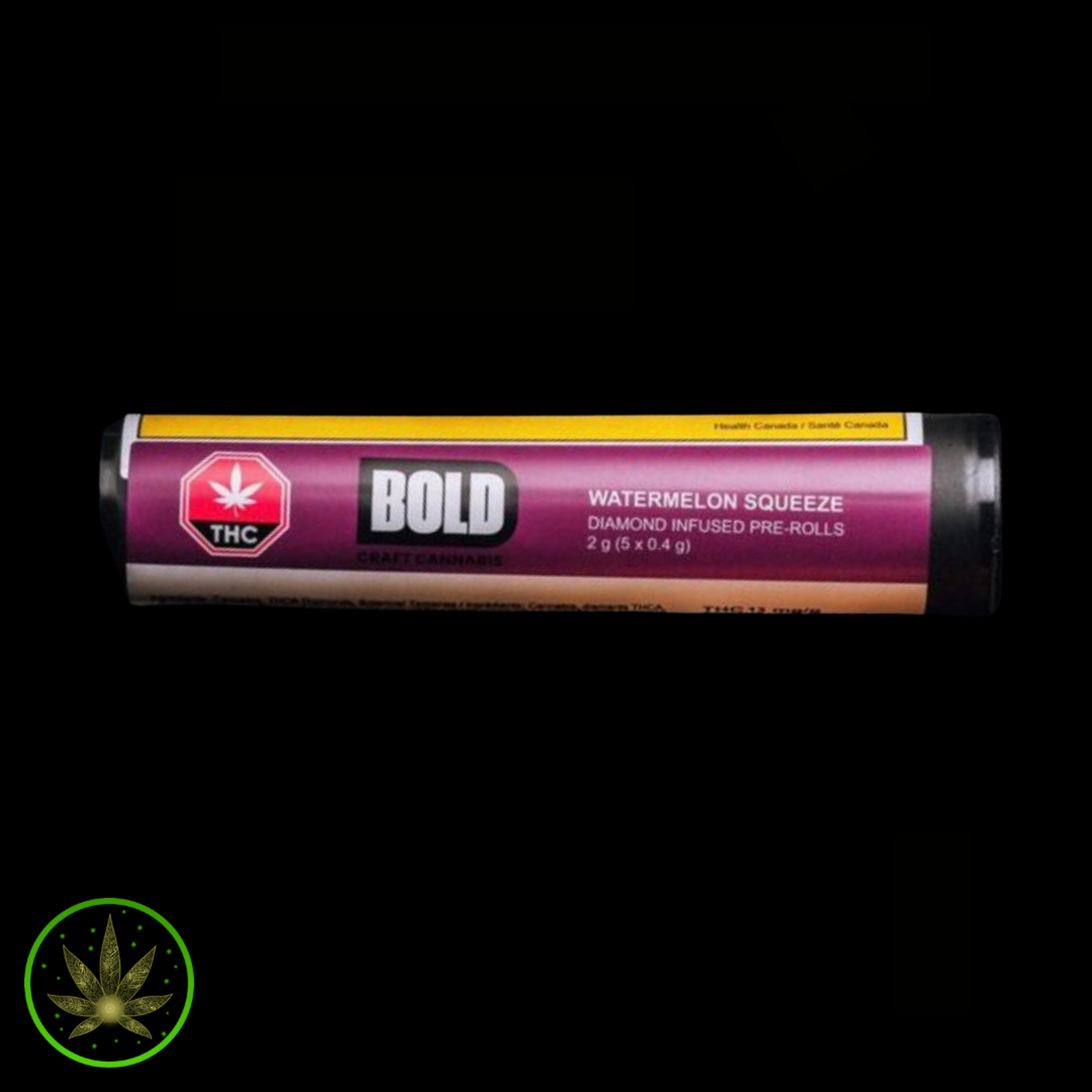 BOLD Growth Watermelon Squeeze, BOLD (5x0.4g) Diamond Infused Pre-Rolls