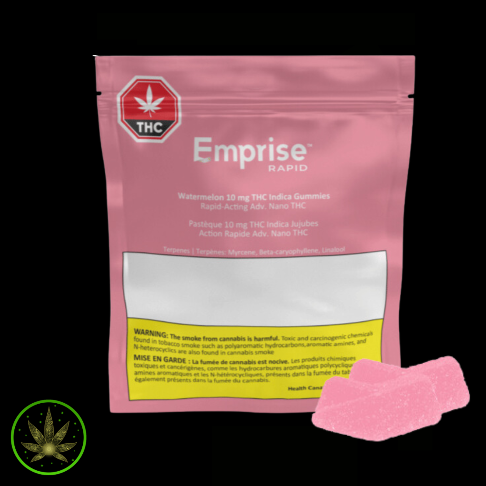 Emprise Rapid Watermelon 10 mg THC, Emprise Rapid (1/pc) Soft Chews