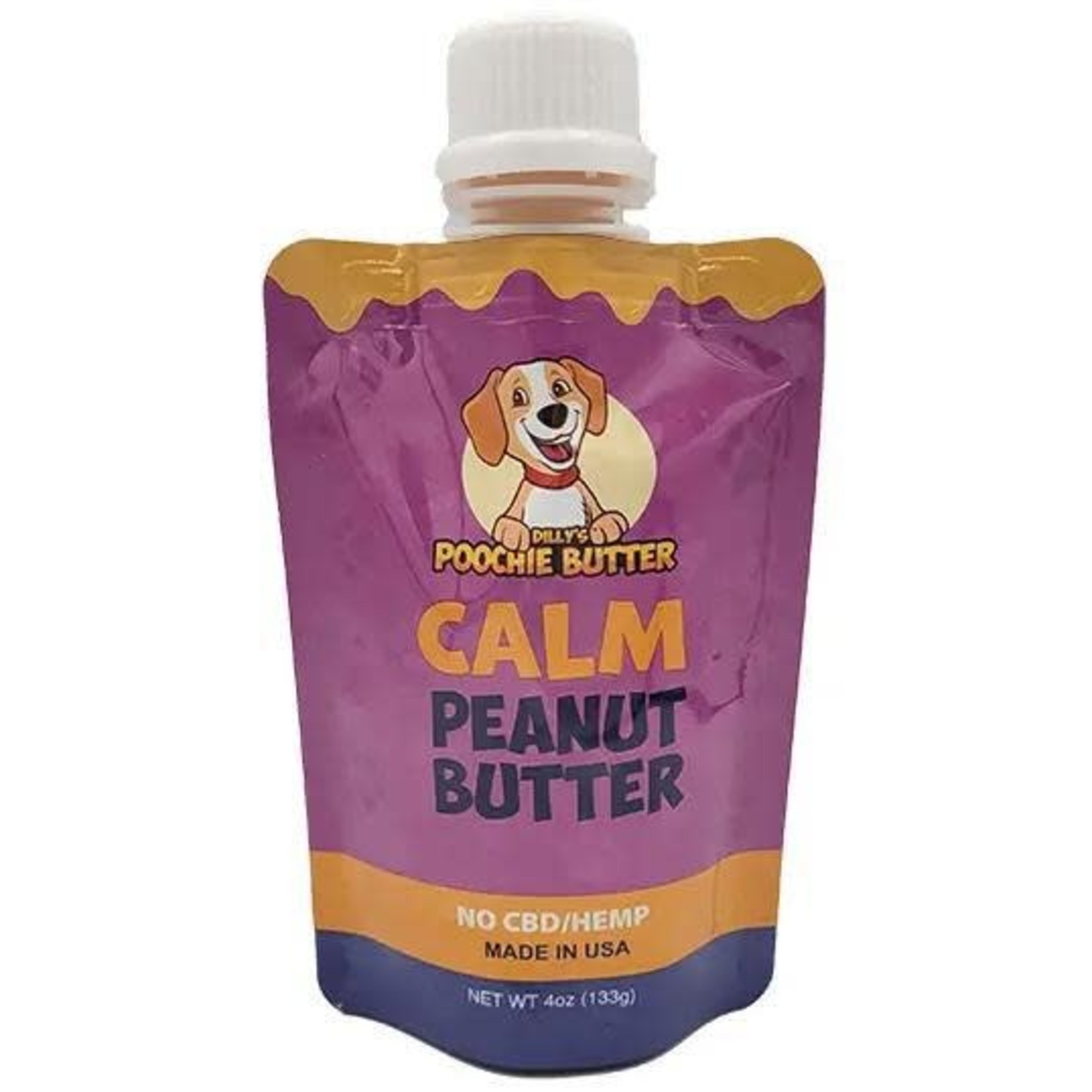 Dilly's Poochie Butter Calming Dog Peanut Butter 4oz Squeeze Pack