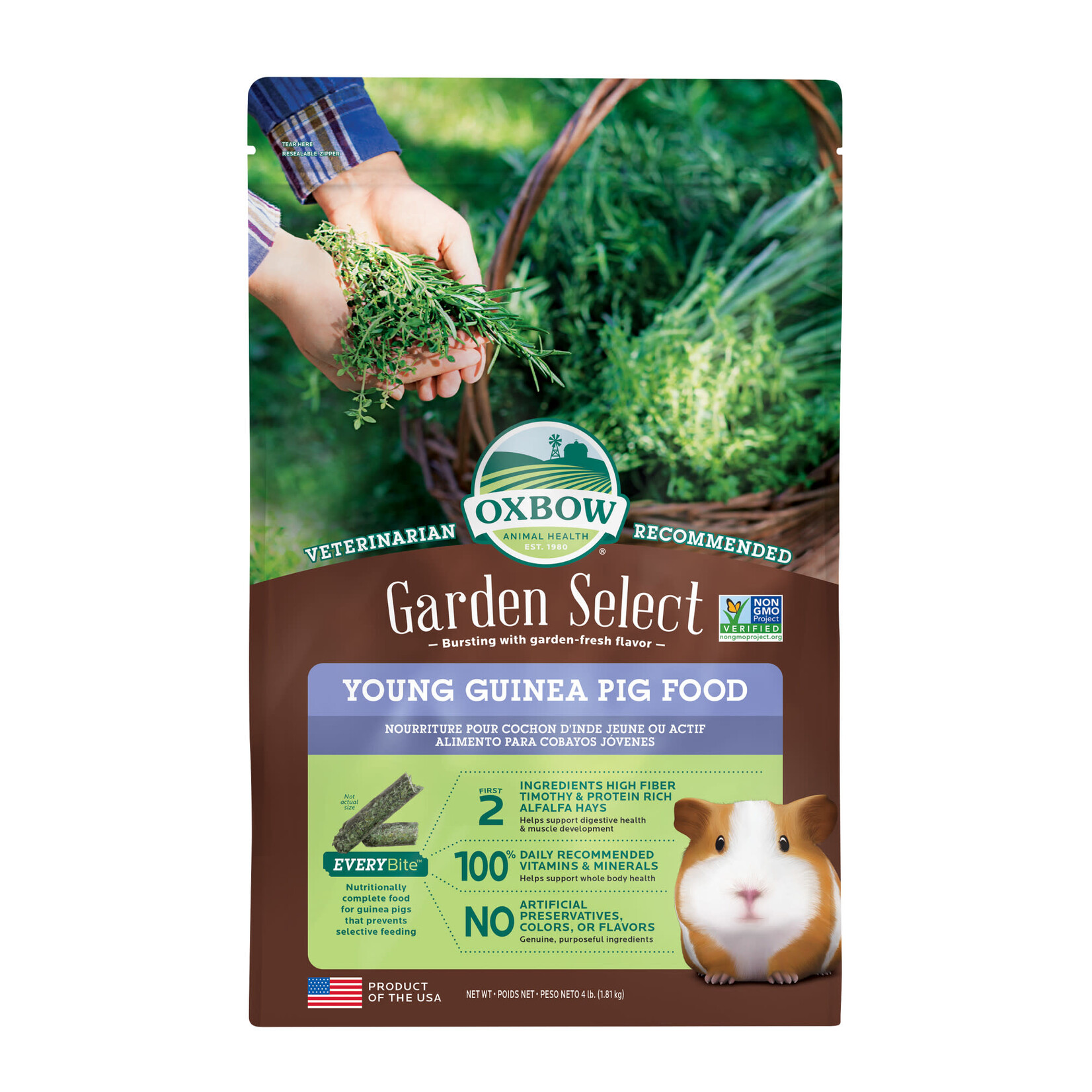 Oxbow Oxbow Garden Select Young Guinea Pig  Food 4LB