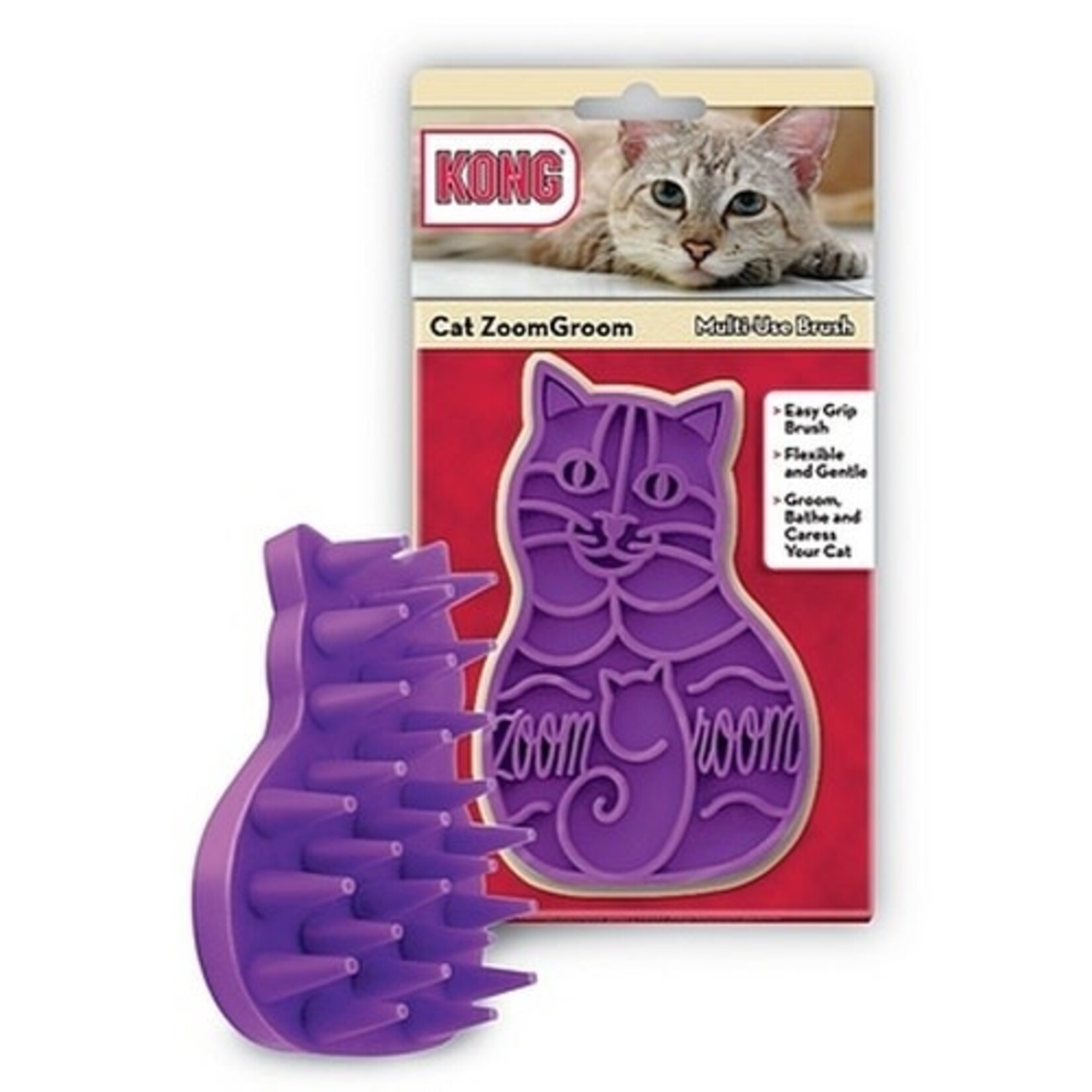 Kong KONG Cat ZoomGroom Multi-Use Brush