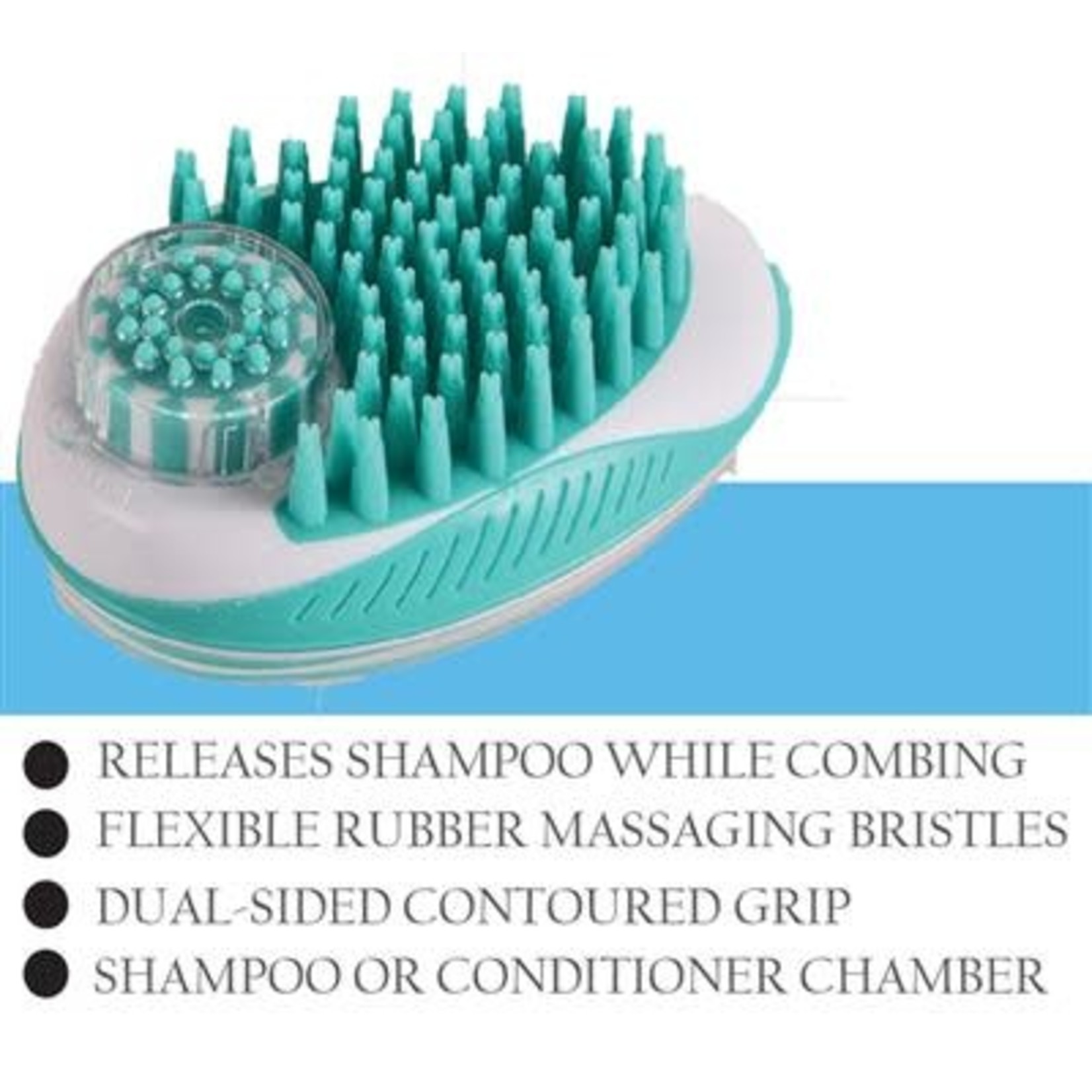 Pet Life Swasher Shampoo Dispensing Massage and Bathing Brush
