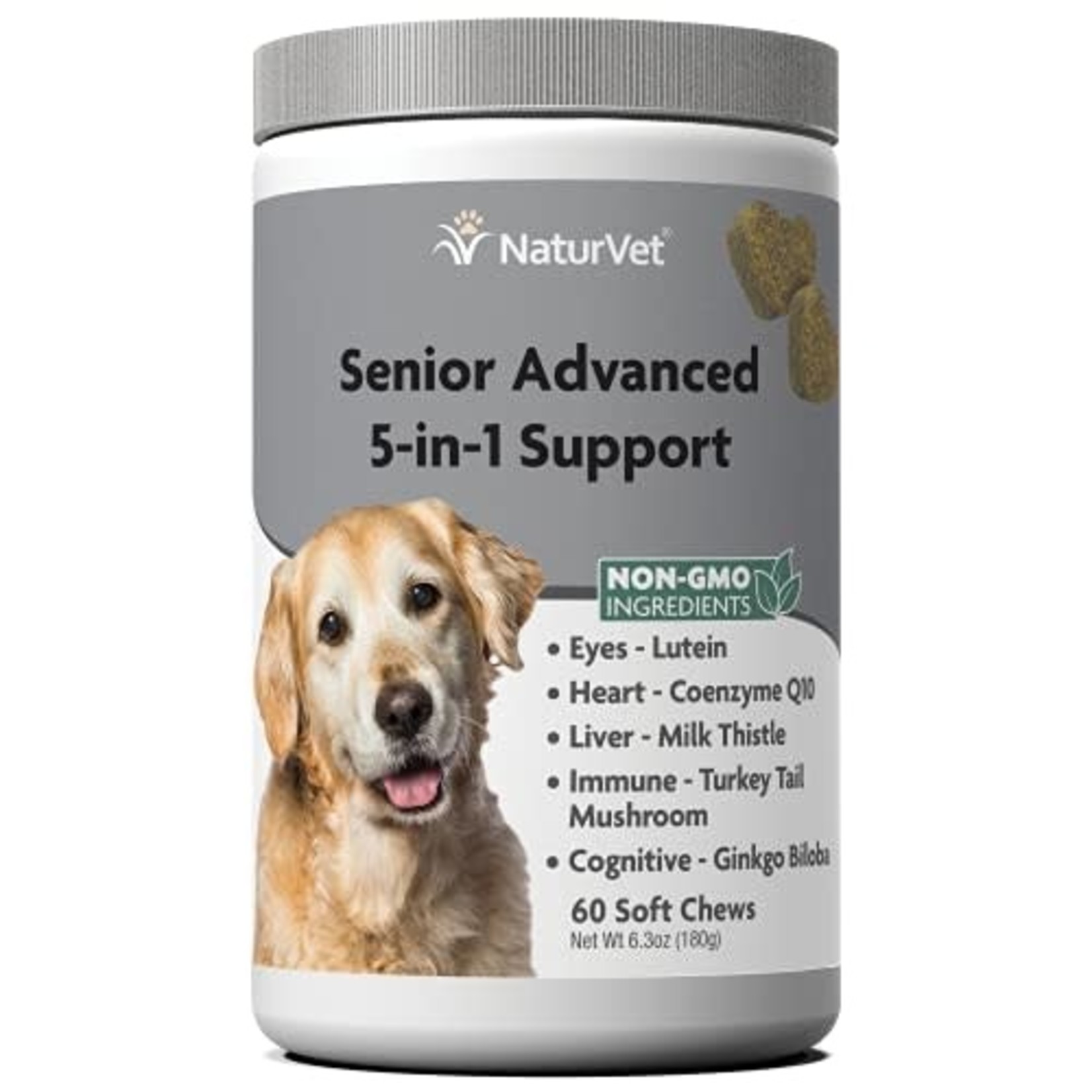 Naturvet Naturvet Dog Supplements Dog Senior Advanced 5 in 1 Support 60ct