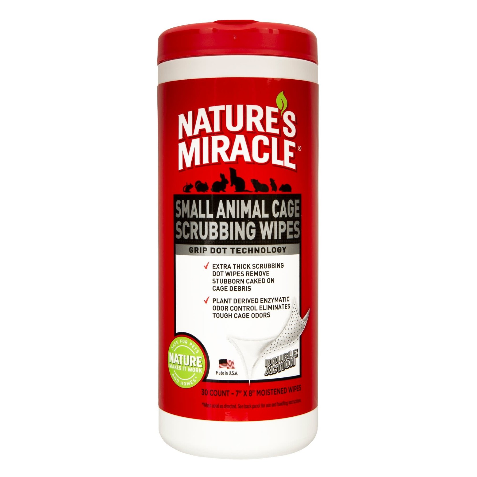 Nature's Miracle Small Animal Cage Scrubbing Wipes 30 ct