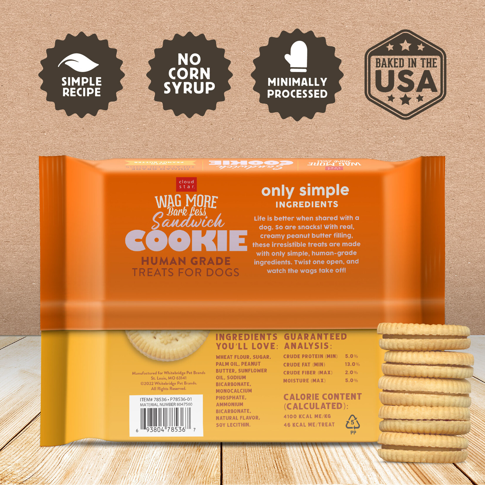 Wag More Human Grade Peanut Butter Cookie