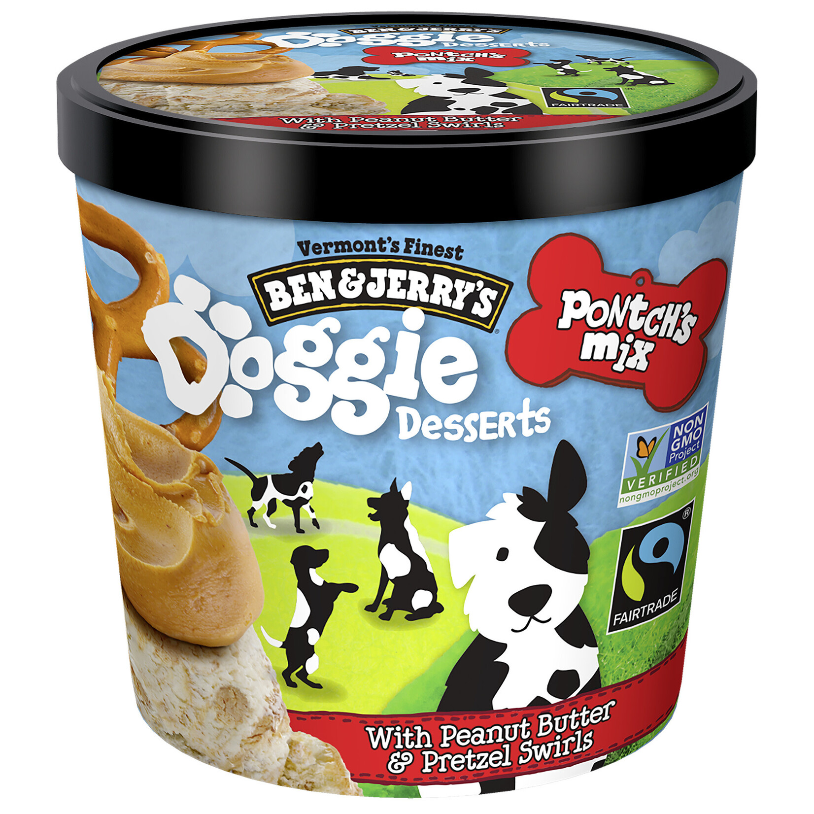Ben & Jerry Ben & Jerry's Doggie Desserts Pontch's Mix Peanut Butter & Pretzel Swirl