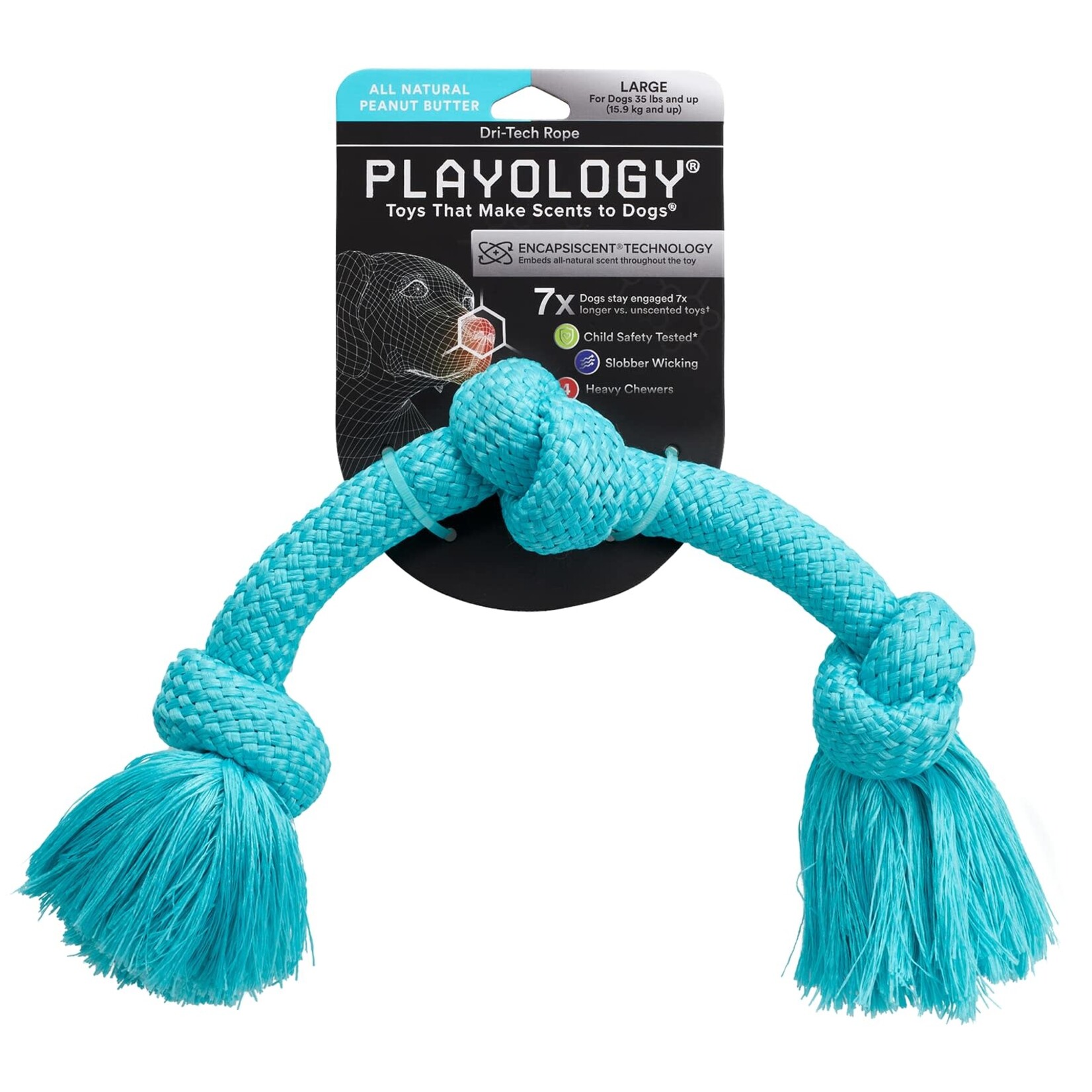 Playology All Natural Peanut Butter Scented Dri-Tech Rope Large