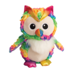 Snugarooz Hootie the Owl Rainbow Dog Toy