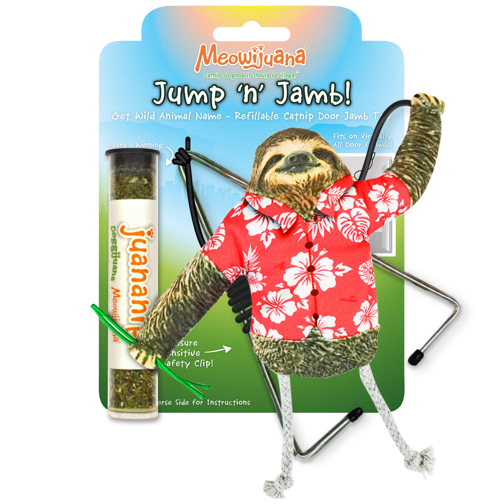 Meowijuana Jumping Sloth Catnip Toy