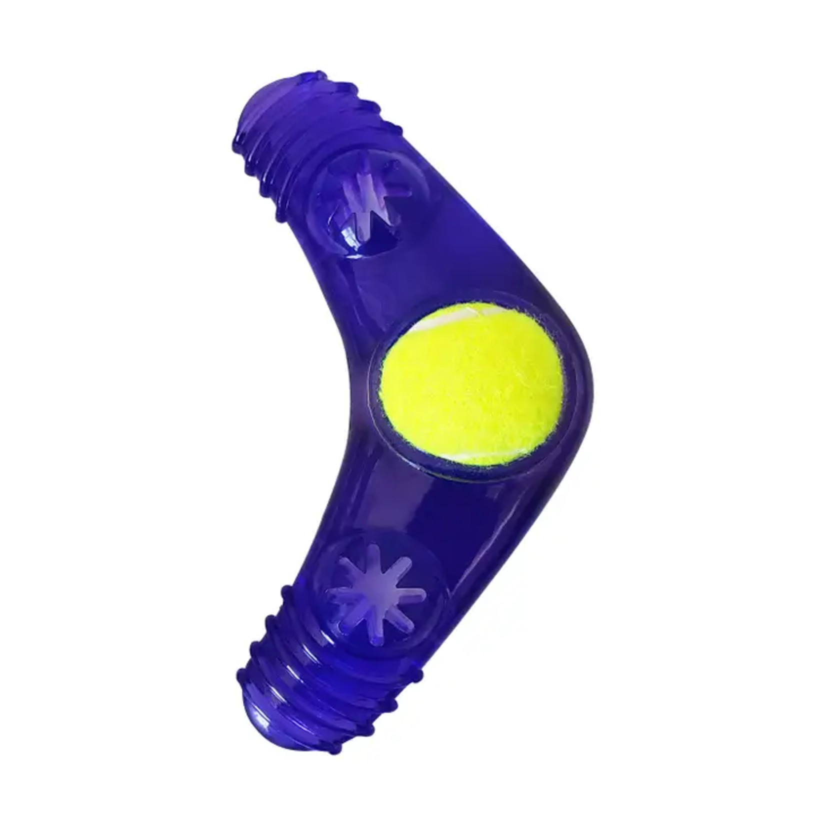 Jojo Modern Recyclable Boomerang Squeaker Tennis Ball Dog Toy