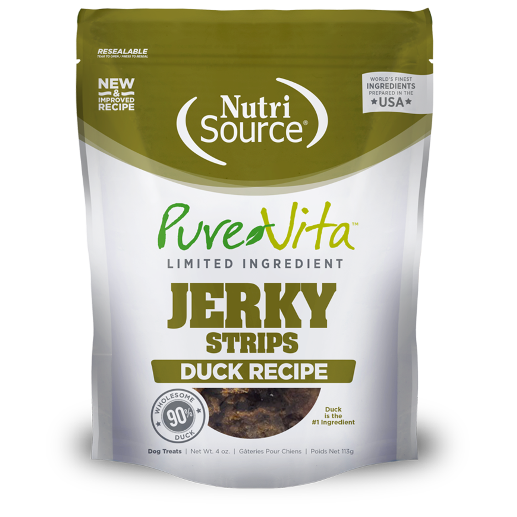 NutriSource Pure Vita Beef Jerky Treats 4OZ