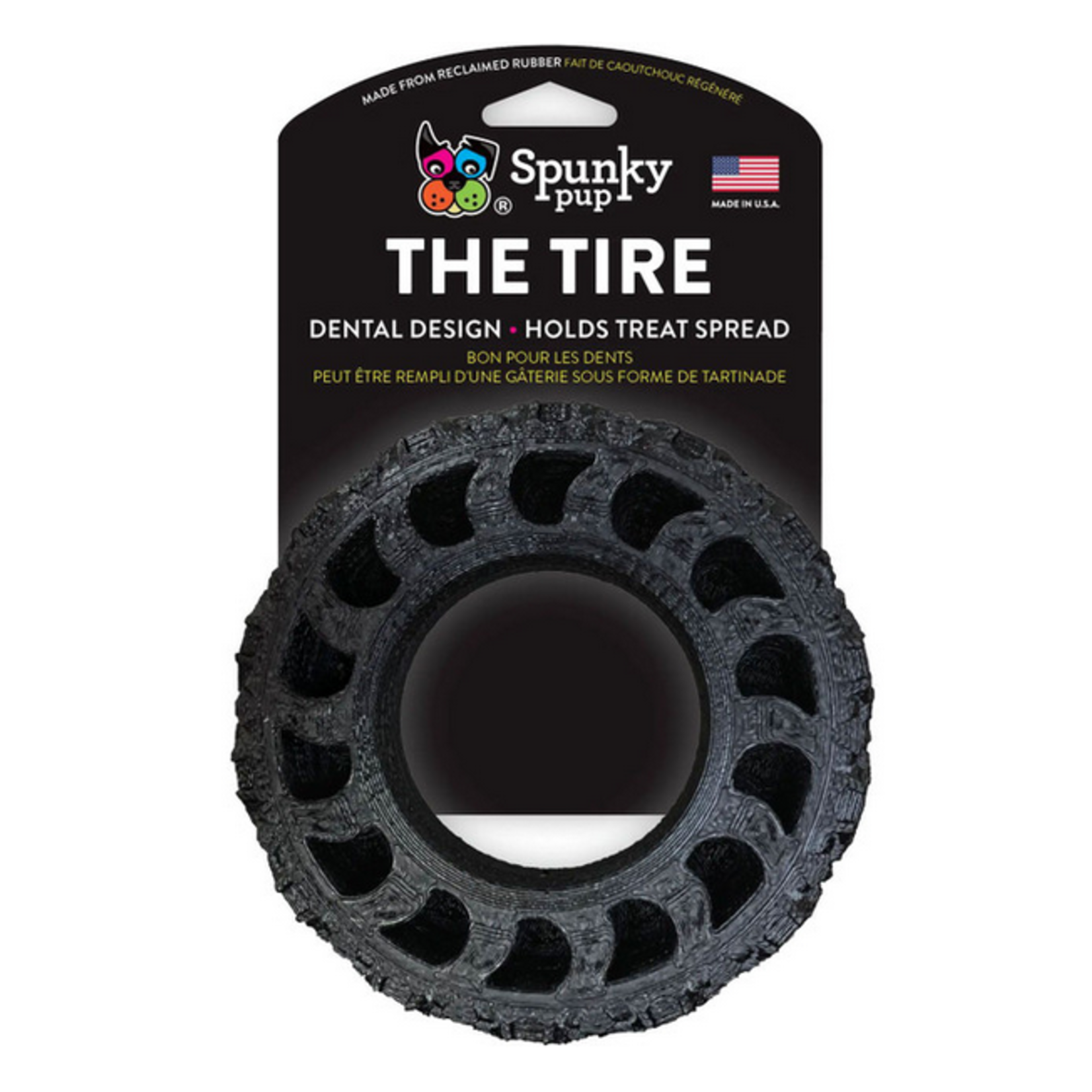Spunky Pup Spunky Pup The Tire - Reclaimed Rubber Toy - MADE IN THE USA | Large