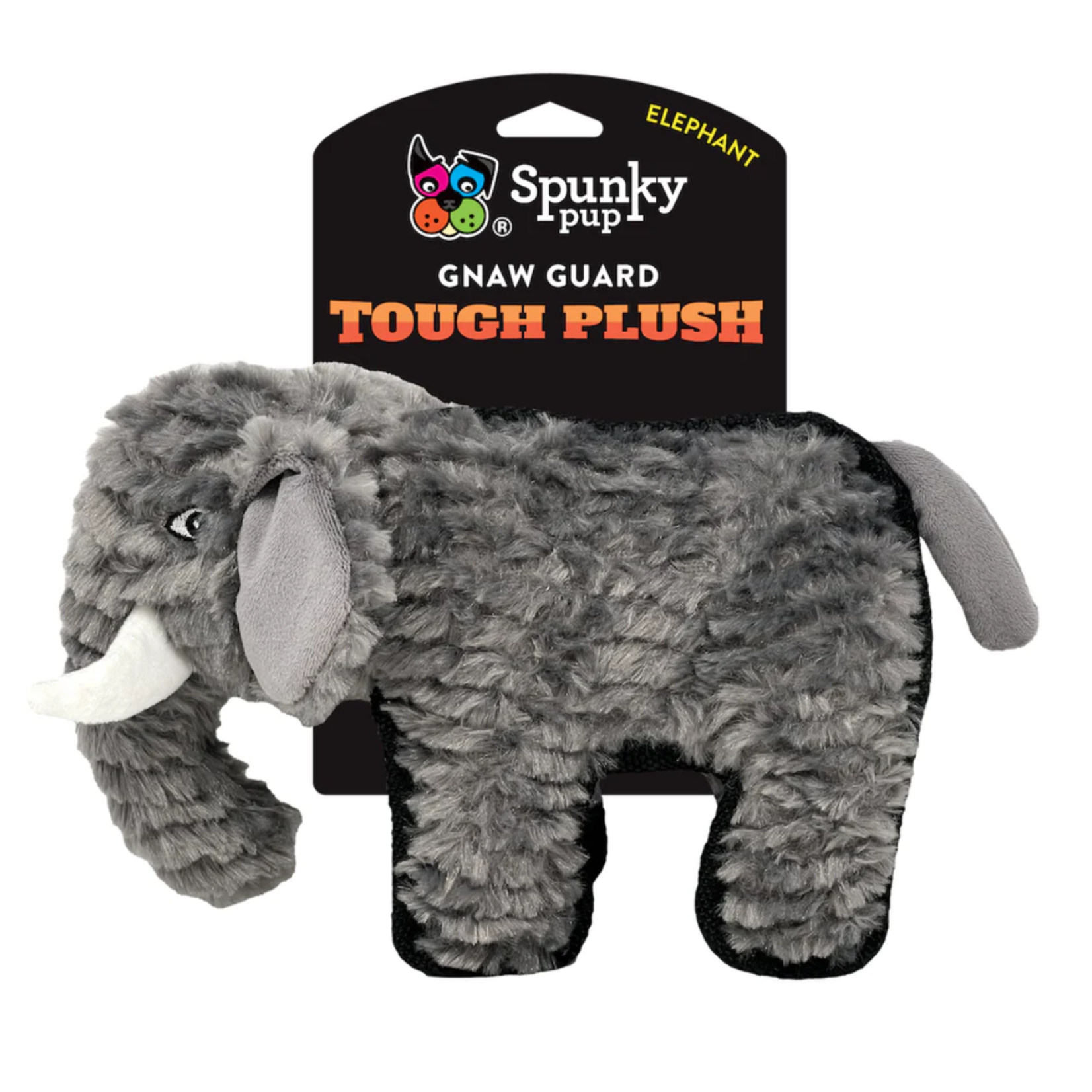 Spunky Pup Spunky Pup Dog Toys - Tough Plush Durable 3 Layer - Elephant
