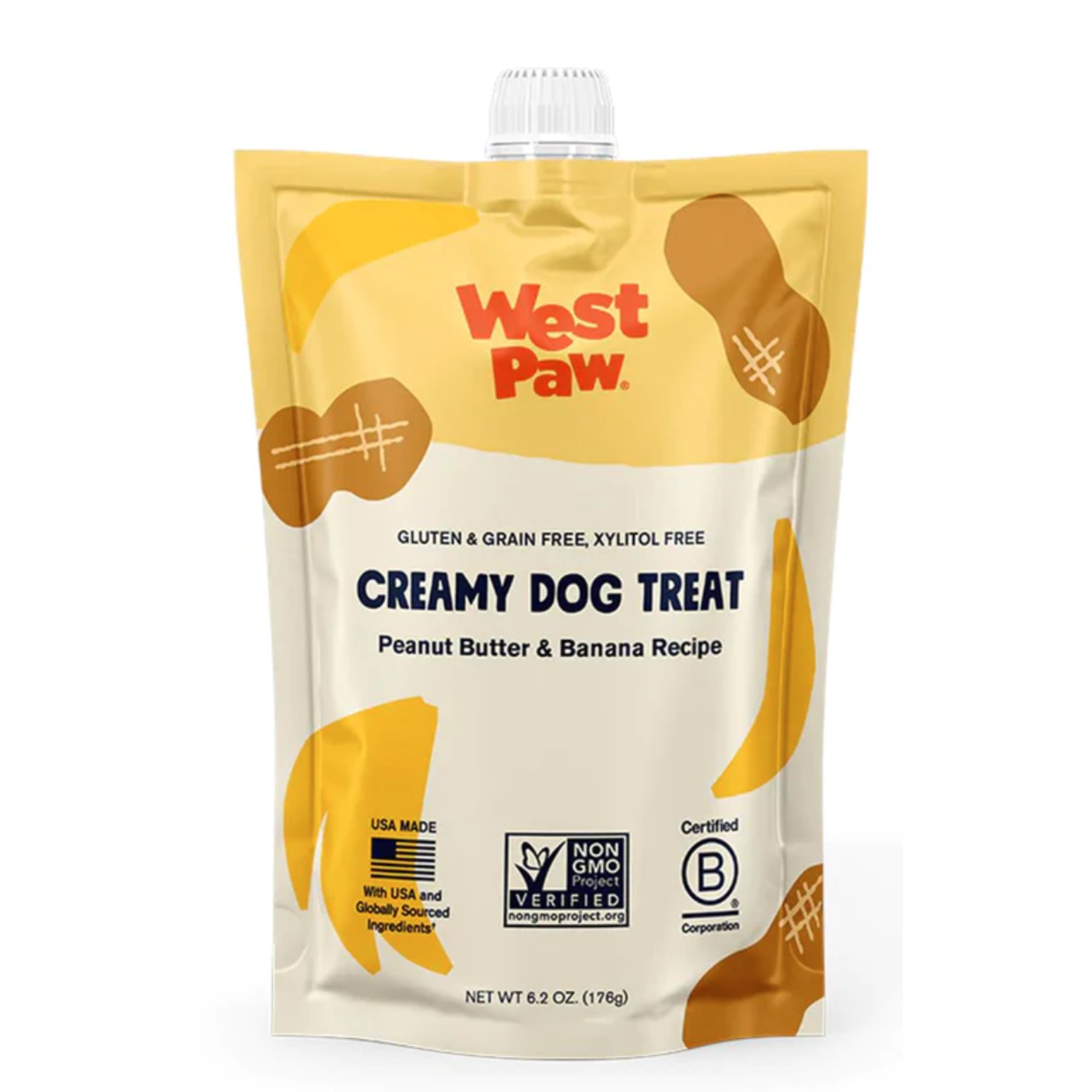 West Paw West Paw Peanut butter and banana creamy dog treat