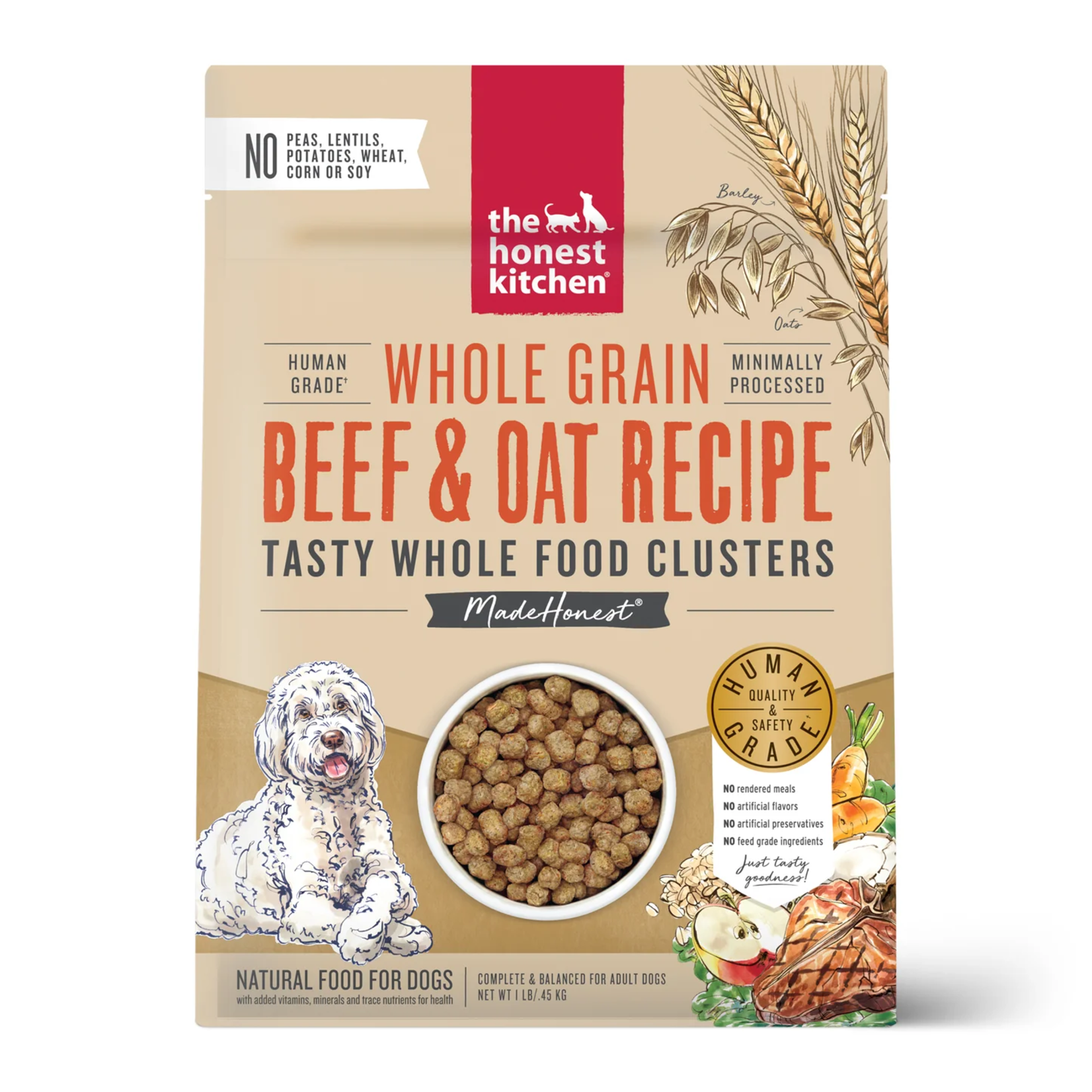 The Honest Kitchen The Honest Kitchen Dog Clusters Whole Grain Beef and Oat 20lb