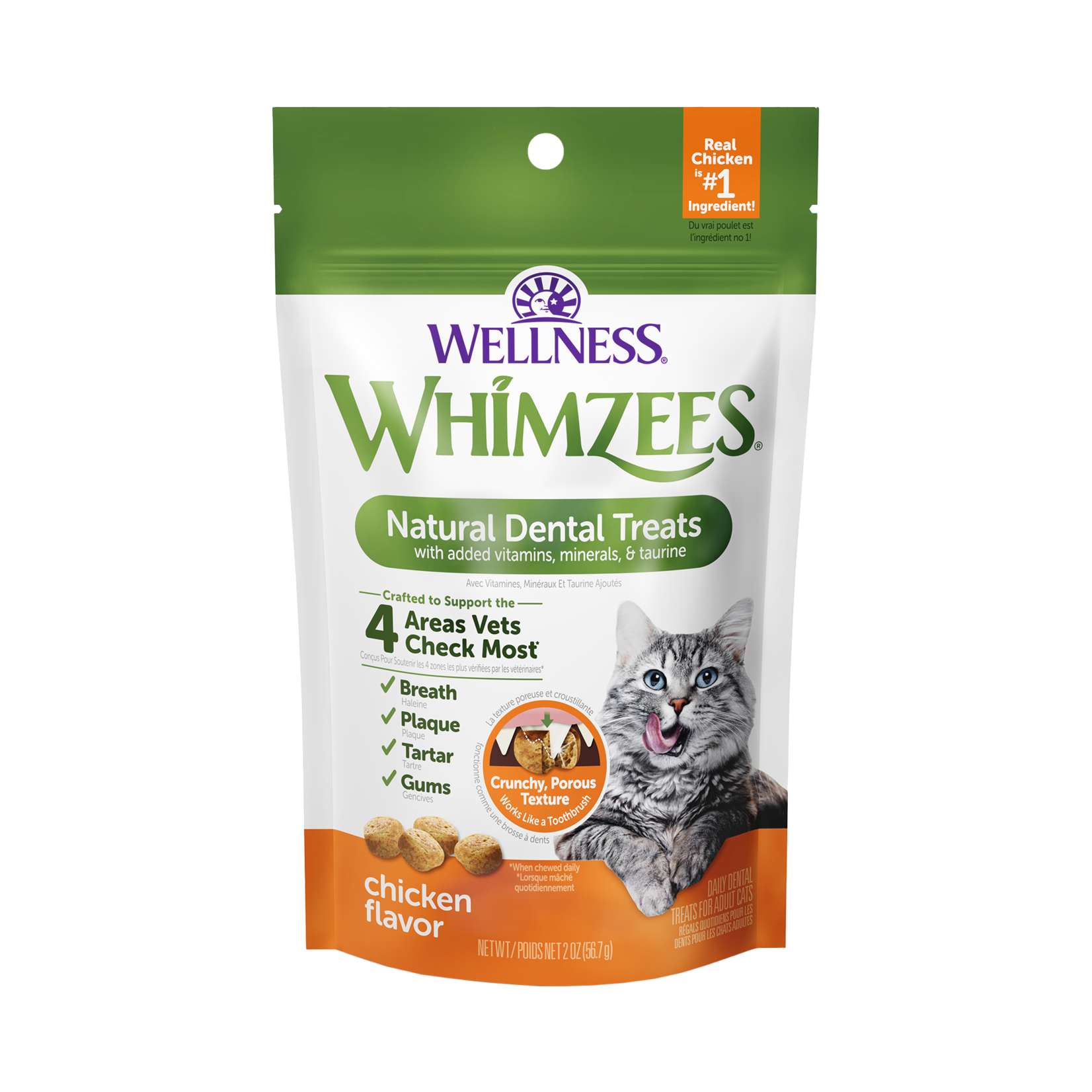 Whimzees Cat Dental Treat Chicken 2oz