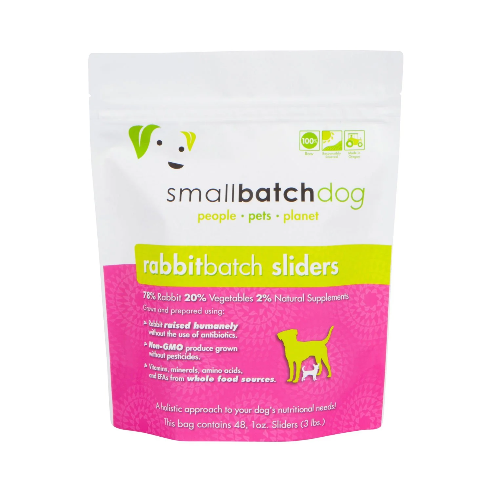 Smallbatch Smallbatch Dog Frozen Rabbit Sliders 3lb