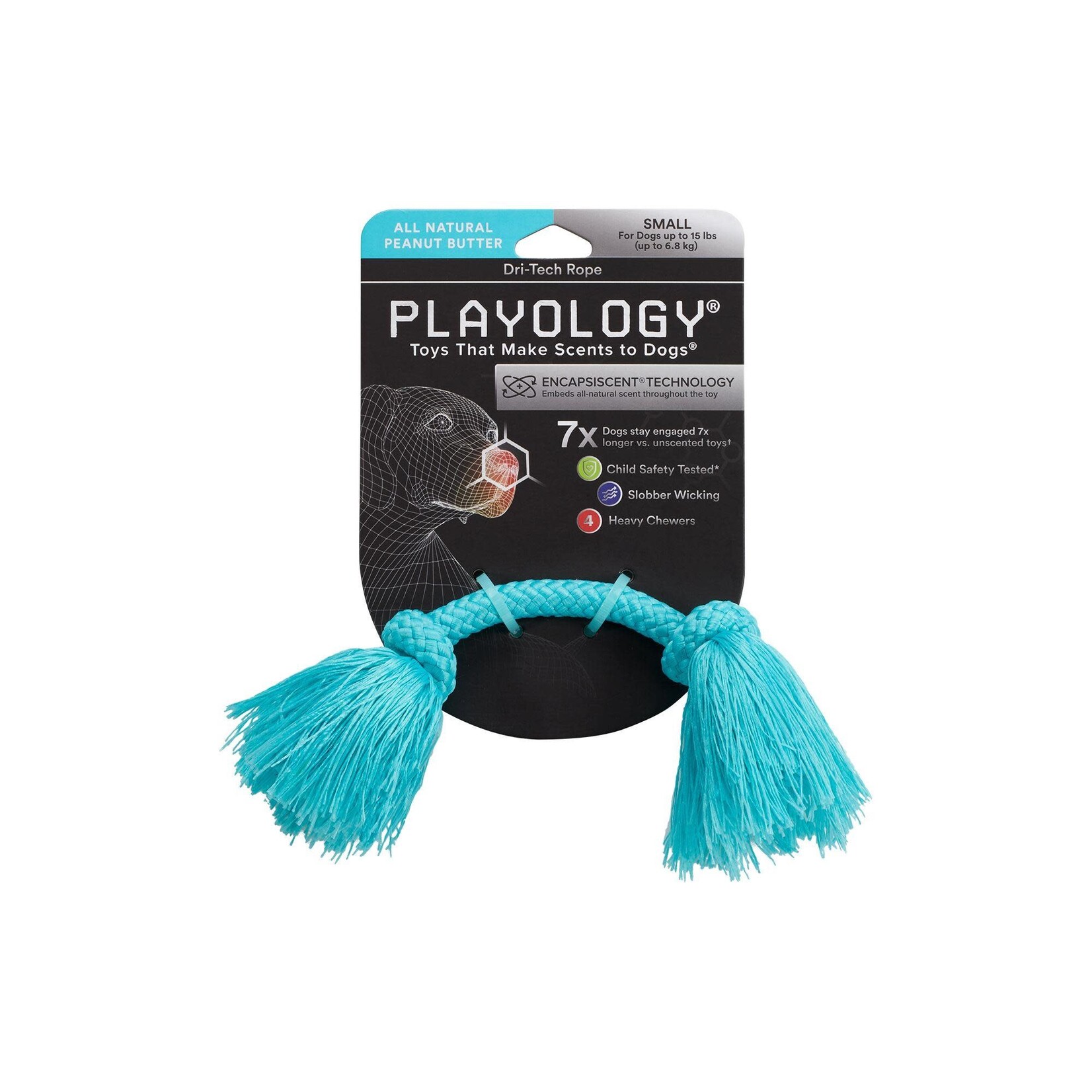 Playology All Natural Peanut Butter Scented Dri-Tech Rope Small